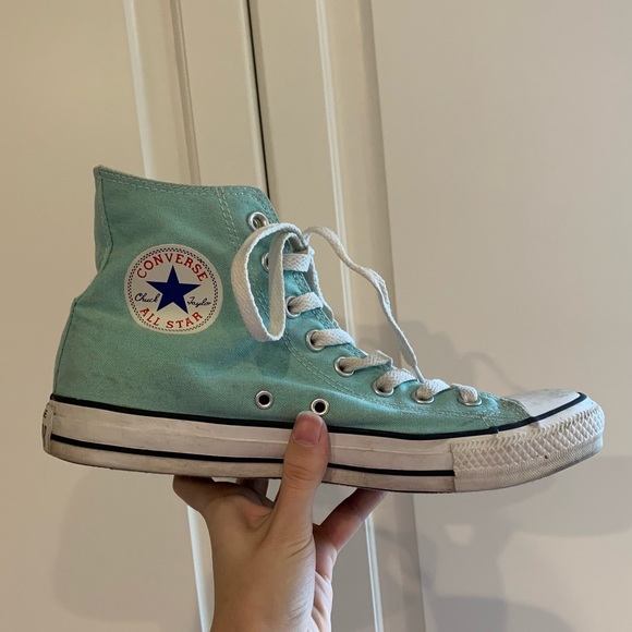 Converse Shoes - seaglass green converse high tops sz 10
